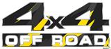 Jagged Camo Yellow - 4x4 Decal Bolted 13x5.5 (2 Decal Set)