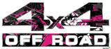 Baja 0003 Hot Pink - 4x4 Decal Bolted 13x5.5 (2 Decal Set)