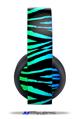 Vinyl Decal Skin Wrap compatible with Original Sony PlayStation 4 Gold Wireless Headphones Rainbow Zebra (PS4 HEADPHONES  NOT INCLUDED)