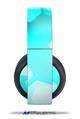 Vinyl Decal Skin Wrap compatible with Original Sony PlayStation 4 Gold Wireless Headphones Bokeh Hex Neon Teal (PS4 HEADPHONES  NOT INCLUDED)
