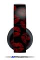Vinyl Decal Skin Wrap compatible with Original Sony PlayStation 4 Gold Wireless Headphones Red And Black Lips (PS4 HEADPHONES  NOT INCLUDED)