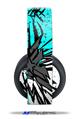 Vinyl Decal Skin Wrap compatible with Original Sony PlayStation 4 Gold Wireless Headphones Baja 0040 Neon Teal (PS4 HEADPHONES  NOT INCLUDED)