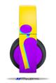 Vinyl Decal Skin Wrap compatible with Original Sony PlayStation 4 Gold Wireless Headphones Drip Purple Yellow Teal (PS4 HEADPHONES  NOT INCLUDED)