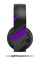 Vinyl Decal Skin Wrap compatible with Original Sony PlayStation 4 Gold Wireless Headphones Jagged Camo Purple (PS4 HEADPHONES  NOT INCLUDED)