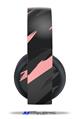 Vinyl Decal Skin Wrap compatible with Original Sony PlayStation 4 Gold Wireless Headphones Jagged Camo Pink (PS4 HEADPHONES  NOT INCLUDED)