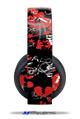 Vinyl Decal Skin Wrap compatible with Original Sony PlayStation 4 Gold Wireless Headphones Emo Graffiti (PS4 HEADPHONES  NOT INCLUDED)