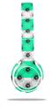 Skin Decal Wrap compatible with Beats Solo 2 WIRED Headphones Kearas Daisies Stripe SeaFoam (HEADPHONES NOT INCLUDED)