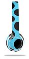 Skin Decal Wrap compatible with Beats Solo 2 WIRED Headphones Kearas Polka Dots Black And Blue (HEADPHONES NOT INCLUDED)