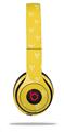 Skin Decal Wrap compatible with Beats Solo 2 WIRED Headphones Hearts Yellow On White (HEADPHONES NOT INCLUDED)