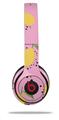 Skin Decal Wrap compatible with Beats Solo 2 WIRED Headphones Lemon Pink (HEADPHONES NOT INCLUDED)