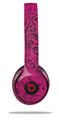 Skin Decal Wrap compatible with Beats Solo 2 WIRED Headphones Folder Doodles Fuchsia (HEADPHONES NOT INCLUDED)
