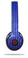 Skin Decal Wrap compatible with Beats Solo 2 WIRED Headphones Binary Rain Blue (HEADPHONES NOT INCLUDED)