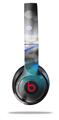 Skin Decal Wrap compatible with Beats Solo 2 WIRED Headphones ZaZa Blue (HEADPHONES NOT INCLUDED)