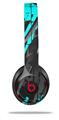 Skin Decal Wrap compatible with Beats Solo 2 WIRED Headphones Baja 0014 Neon Teal (HEADPHONES NOT INCLUDED)