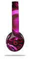Skin Decal Wrap compatible with Beats Solo 2 WIRED Headphones Liquid Metal Chrome Hot Pink Fuchsia (HEADPHONES NOT INCLUDED)