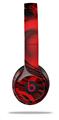Skin Decal Wrap compatible with Beats Solo 2 WIRED Headphones Liquid Metal Chrome Red (HEADPHONES NOT INCLUDED)