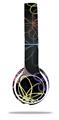 Skin Decal Wrap compatible with Beats Solo 2 WIRED Headphones Kearas Flowers on Black (HEADPHONES NOT INCLUDED)