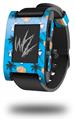 Beach Party Umbrellas Blue Medium - Decal Style Skin fits original Pebble Smart Watch (WATCH SOLD SEPARATELY)