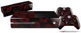 Red And Black Lips - Holiday Bundle Decal Style Skin fits XBOX One Console Original, Kinect and 2 Controllers (XBOX SYSTEM NOT INCLUDED)