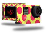 Kearas Polka Dots Pink And Yellow - Decal Style Skin fits GoPro Hero 4 Silver Camera (GOPRO SOLD SEPARATELY)