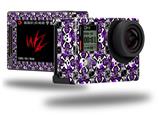 Splatter Girly Skull Purple - Decal Style Skin fits GoPro Hero 4 Silver Camera (GOPRO SOLD SEPARATELY)