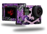 Purple Girly Skull - Decal Style Skin fits GoPro Hero 4 Silver Camera (GOPRO SOLD SEPARATELY)