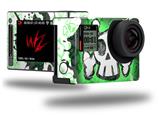 Cartoon Skull Green - Decal Style Skin fits GoPro Hero 4 Silver Camera (GOPRO SOLD SEPARATELY)