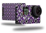 Splatter Girly Skull Purple - Decal Style Skin fits GoPro Hero 4 Black Camera (GOPRO SOLD SEPARATELY)