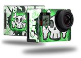 Cartoon Skull Green - Decal Style Skin fits GoPro Hero 4 Black Camera (GOPRO SOLD SEPARATELY)