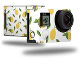 Lemon Leaves White - Decal Style Skin fits GoPro Hero 4 Black Camera (GOPRO SOLD SEPARATELY)
