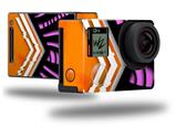 Black Waves Orange Hot Pink - Decal Style Skin fits GoPro Hero 4 Black Camera (GOPRO SOLD SEPARATELY)