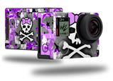 Purple Princess Skull - Decal Style Skin fits GoPro Hero 4 Black Camera (GOPRO SOLD SEPARATELY)