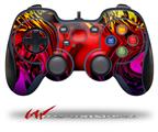 Liquid Metal Chrome Flame Hot - Decal Style Skin compatible with Logitech F310 Gamepad Controller (CONTROLLER SOLD SEPARATELY)