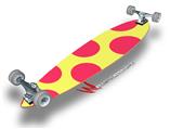 Kearas Polka Dots Pink And Yellow - Decal Style Vinyl Wrap Skin fits Longboard Skateboards up to 10"x42" (LONGBOARD NOT INCLUDED)