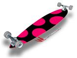 Kearas Polka Dots Pink On Black - Decal Style Vinyl Wrap Skin fits Longboard Skateboards up to 10"x42" (LONGBOARD NOT INCLUDED)