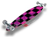 Checker Stars Pink - Decal Style Vinyl Wrap Skin fits Longboard Skateboards up to 10"x42" (LONGBOARD NOT INCLUDED)