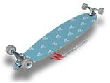 Hearts Blue On White - Decal Style Vinyl Wrap Skin fits Longboard Skateboards up to 10"x42" (LONGBOARD NOT INCLUDED)