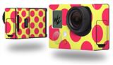 Kearas Polka Dots Pink And Yellow - Decal Style Skin fits GoPro Hero 3+ Camera (GOPRO NOT INCLUDED)