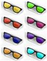 Solid Colors 02 - 8 Decal Style Skin Accessory Set fits ReadeREST Shades Clip (READEREST NOT INCLUDED)