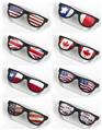 Patriotic 01 - 8 Decal Style Skin Accessory Set fits ReadeREST Shades Clip (READEREST NOT INCLUDED)