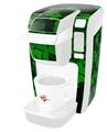 Decal Style Vinyl Skin compatible with Keurig K10 / K15 Mini Plus Coffee Makers St Patricks Clover Confetti (KEURIG NOT INCLUDED)
