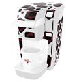 Decal Style Vinyl Skin compatible with Keurig K10 / K15 Mini Plus Coffee Makers Red And Black Squared (KEURIG NOT INCLUDED)