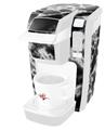 Decal Style Vinyl Skin compatible with Keurig K10 / K15 Mini Plus Coffee Makers Electrify White (KEURIG NOT INCLUDED)