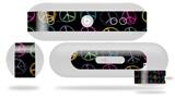 Decal Style Wrap Skin fits Beats Pill Plus Kearas Peace Signs Black (BEATS PILL NOT INCLUDED)