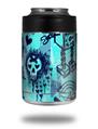Skin Decal Wrap for Yeti Colster, Ozark Trail and RTIC Can Coolers - Scene Kid Sketches Blue (COOLER NOT INCLUDED)