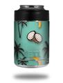 Skin Decal Wrap for Yeti Colster, Ozark Trail and RTIC Can Coolers - Coconuts Palm Trees and Bananas Seafoam Green (COOLER NOT INCLUDED)
