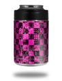 Skin Decal Wrap for Yeti Colster, Ozark Trail and RTIC Can Coolers - Pink Checkerboard Sketches (COOLER NOT INCLUDED)