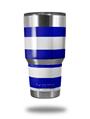 Skin Decal Wrap for Yeti Tumbler Rambler 30 oz Psycho Stripes Blue and White (TUMBLER NOT INCLUDED)