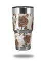 Skin Decal Wrap for Yeti Tumbler Rambler 30 oz Flowers Pattern Roses 20 (TUMBLER NOT INCLUDED)