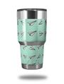 Skin Decal Wrap for Yeti Tumbler Rambler 30 oz Paper Planes Mint (TUMBLER NOT INCLUDED)